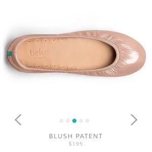 Tieks blush patent size 10 flat